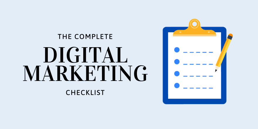 digital marketing checklist